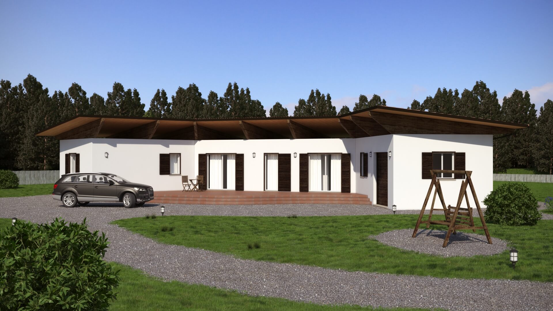 Casa in legno monopiano urb27 urban green Ville prefabbricate in legno prezzi